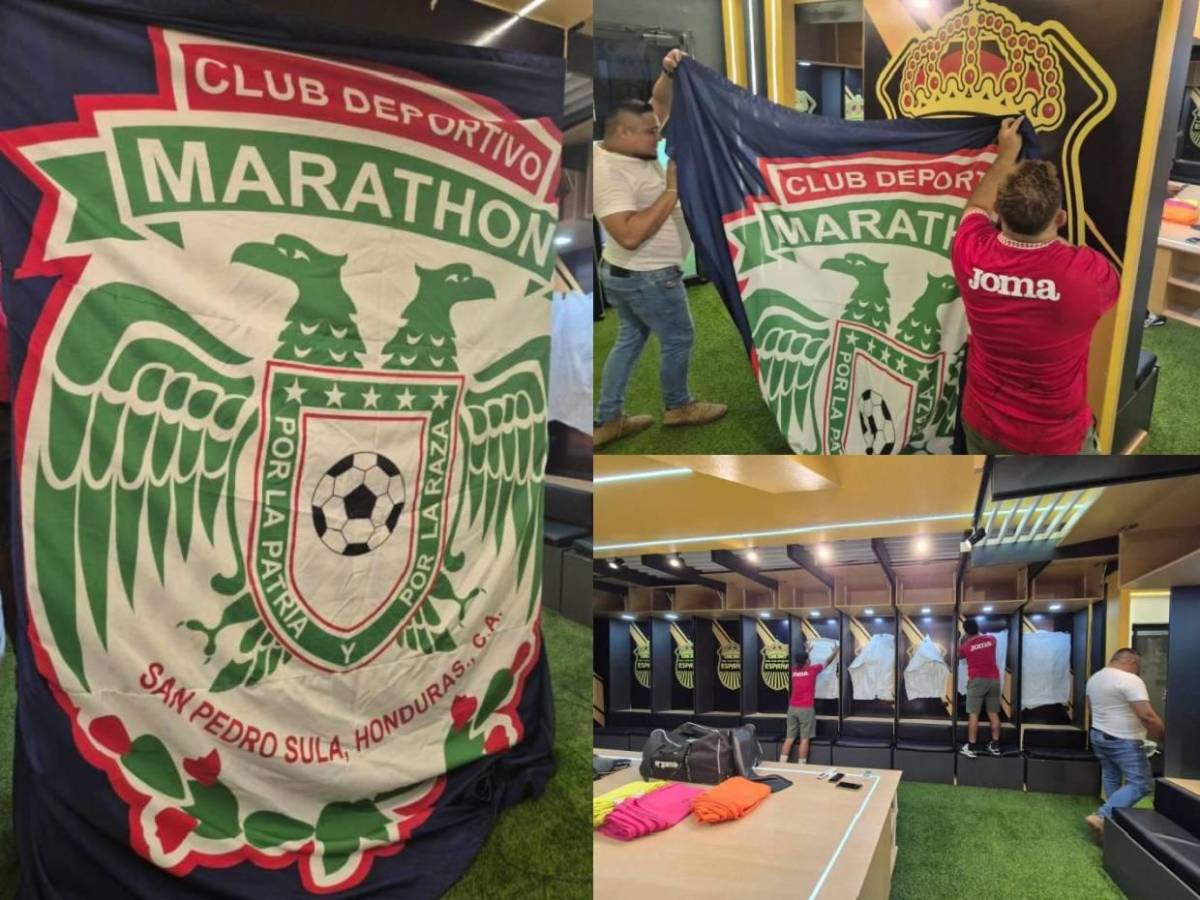 Marathón tapó el escudo del Real España en los camerinos del Morazán: Causó indignación