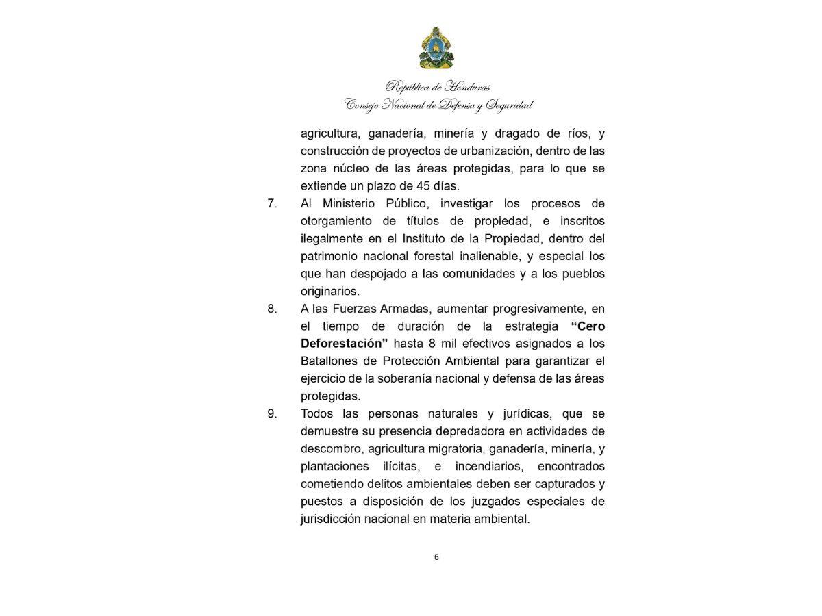 Consejo de Defensa y Seguridad decreta estado de emergencia ambiental