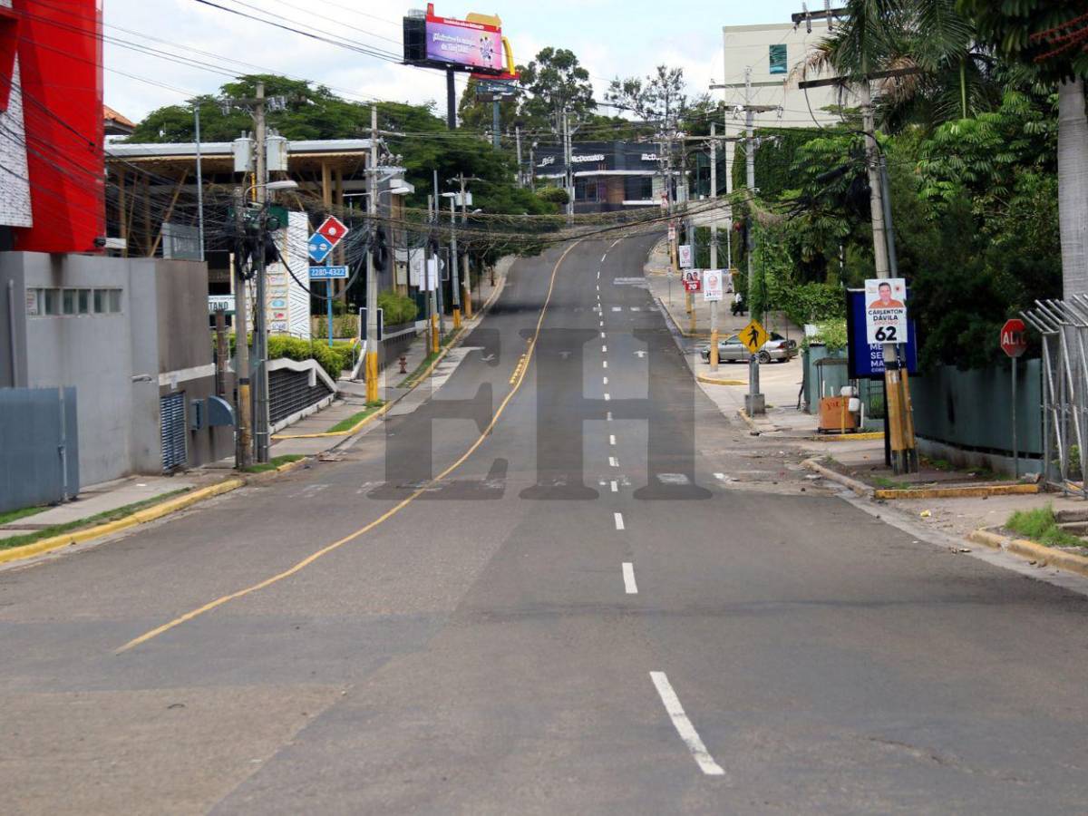 Sin tráfico y en total silencio: así lucen las calles de la capital esta Semana Morazánica