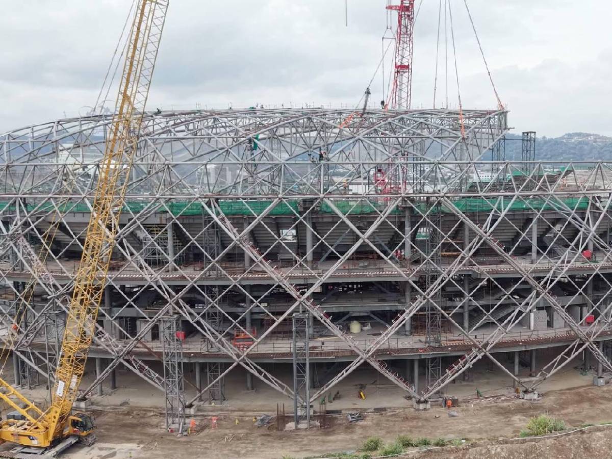 Construcción del estadio más grande de Centroamérica: Así avanza el moderno recinto en El Salvador