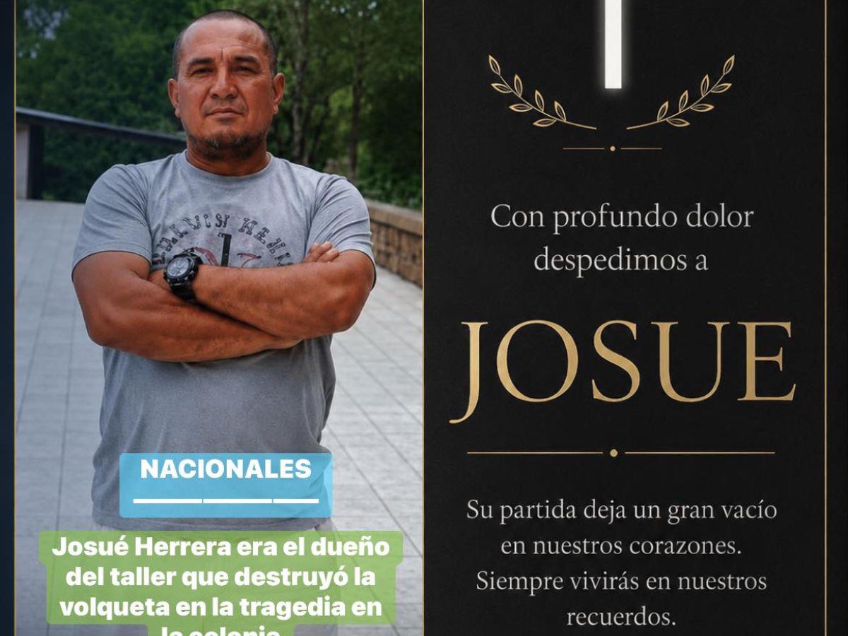 Josué Herrera, dueño de una llantera, víctima del accidente en Villa Nueva