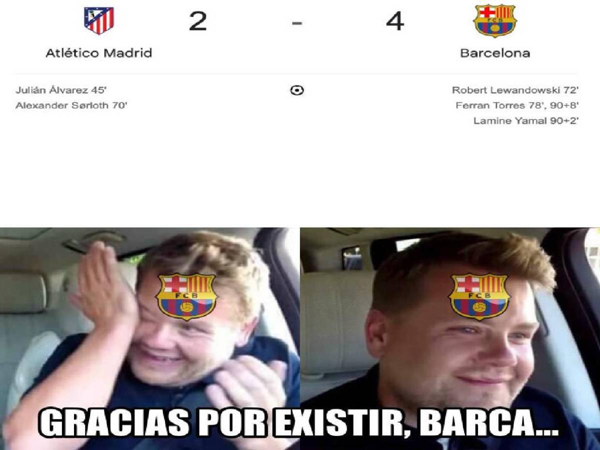 ¡Lleno de burlas! Los mejores memes que dejó la goleada del Barcelona ante Atlético de Madrid