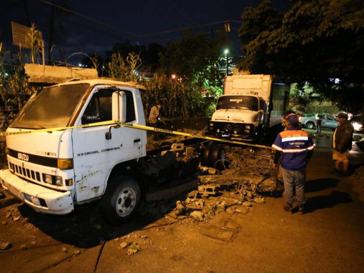 Colapsa muro perimetral del INFOP en La Pradera por intensas lluvias en Tegucigalpa