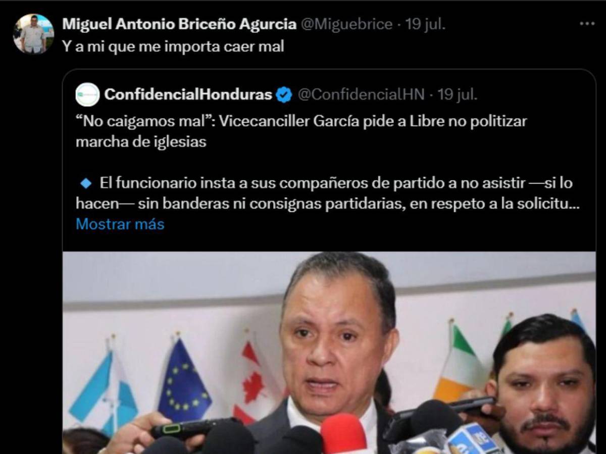 Miguel Briceño, ​​​​​de las marchas de las antorchas a ser parte del gobierno y criticar las iglesias