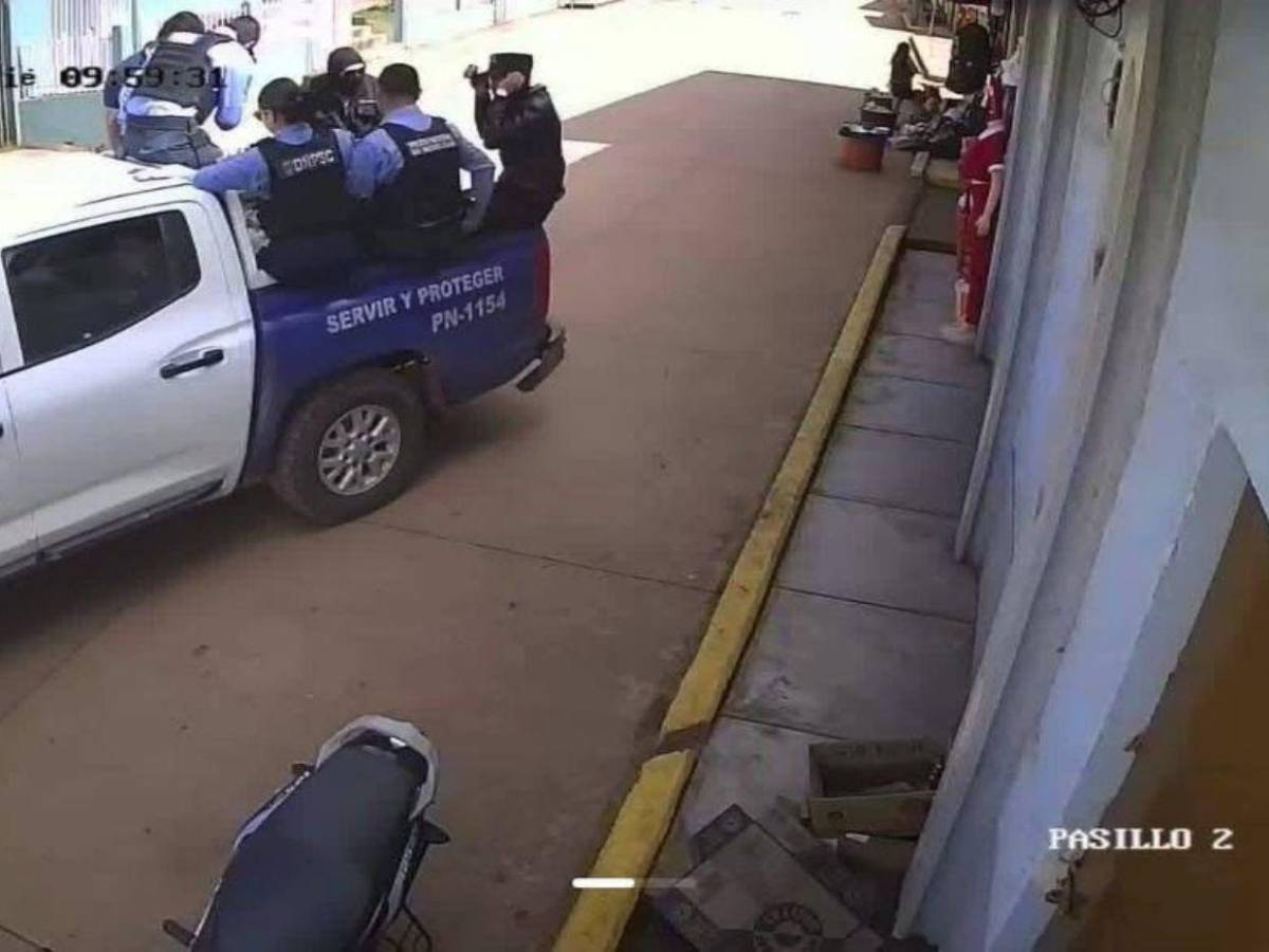 Cámaras captan los últimos minutos con vida de policías fallecidos en Lempira