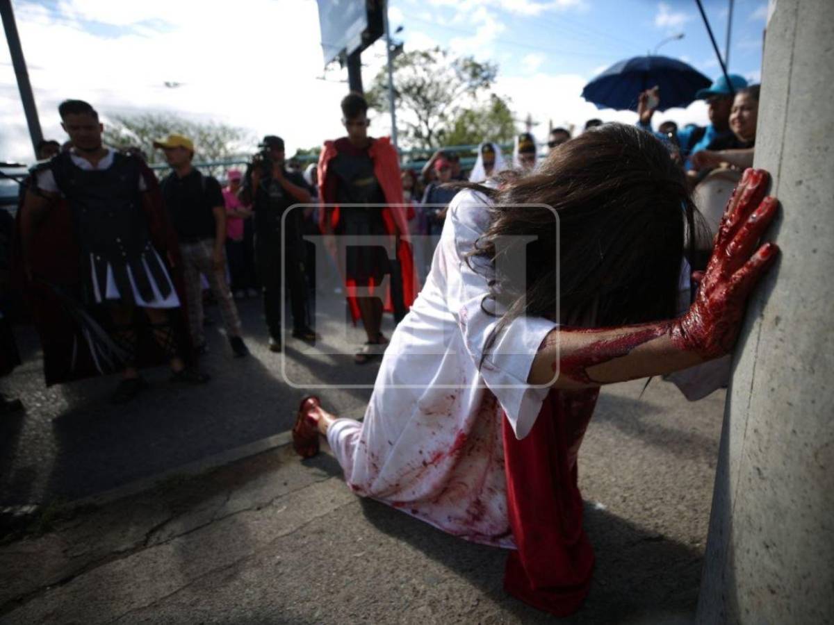 EN FOTOS: Las escenas que marcaron el Viernes Santo en Tegucigalpa