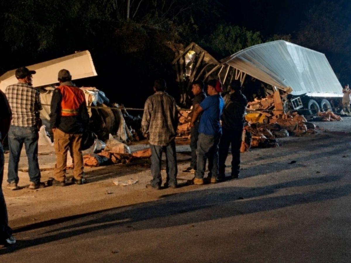 Quedaron bajo material y escombros: escena donde murieron tres trabajadores en Intibucá