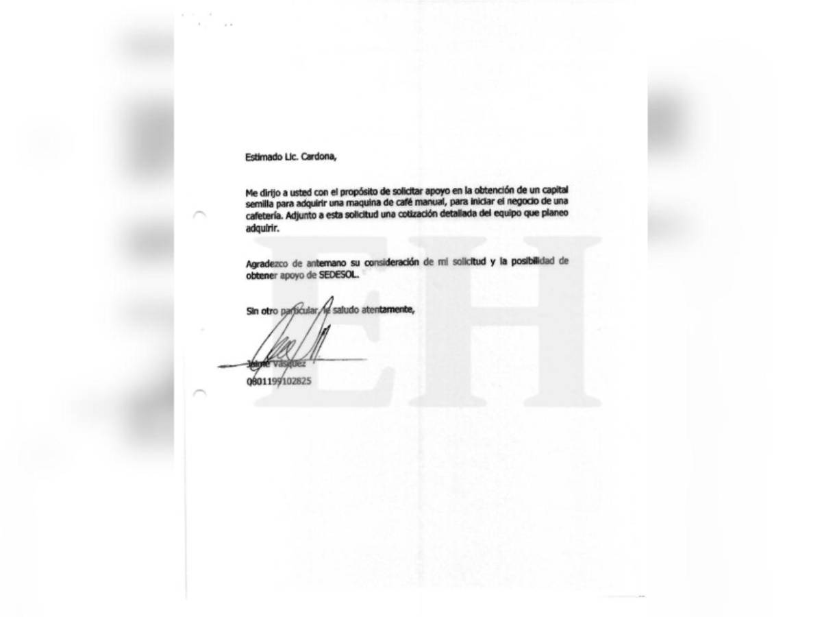 Jefe de RRHH del Infop pidió L100 mil a Sedesol para poner una cafetería sin registro