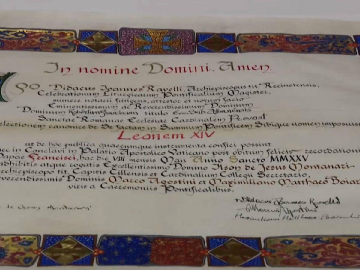 ¿Qué dice el acta de aceptación firmada por León XIV para asumir el papado? ¿Qué dice el acta de aceptación firmada por León XIV para asumir el papado?