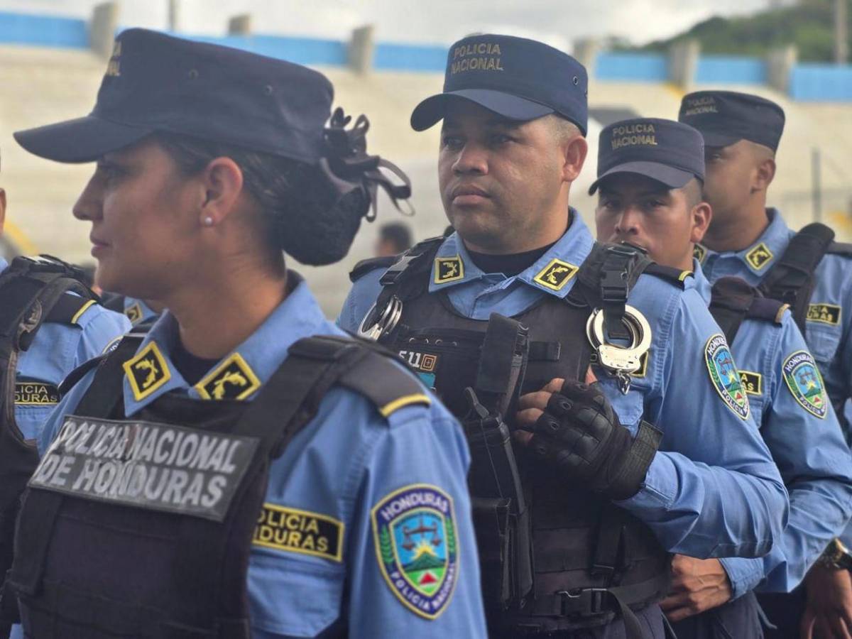 Más de 500 miembros policiales resguardan partido eliminatorio entre Honduras y Nicaragua
