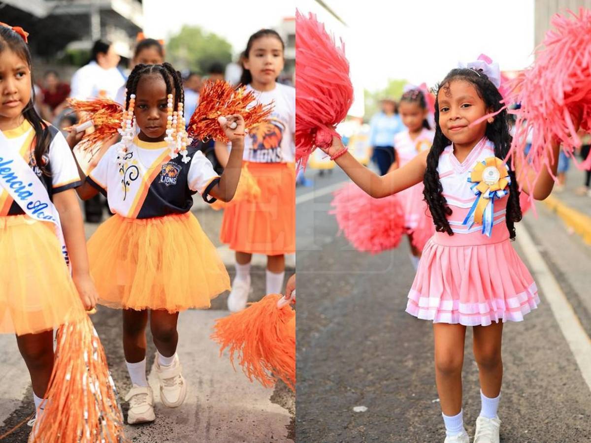 Color y fervor patrio engalanan los desfiles patrios en San Pedro Sula este lunes