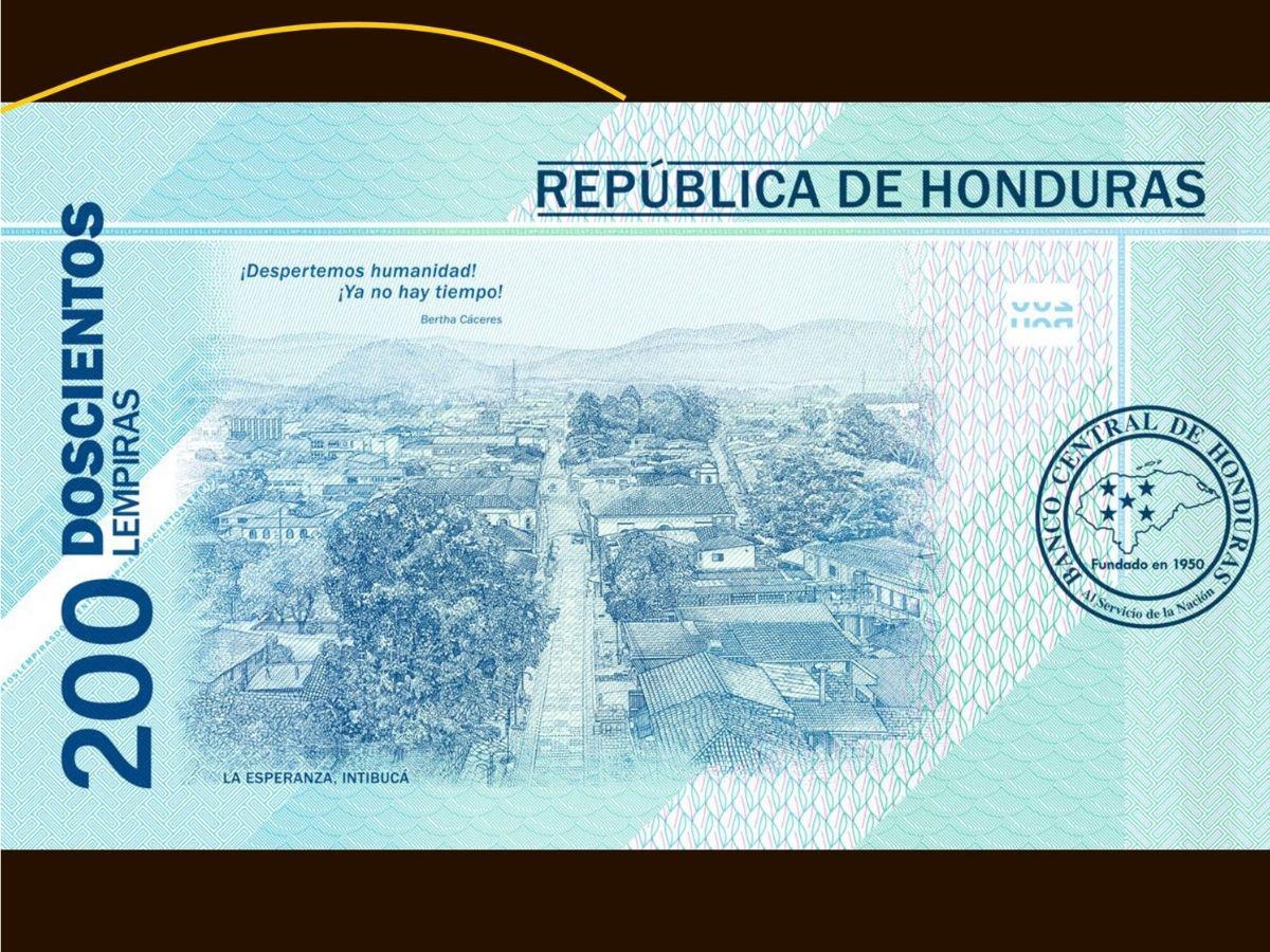 EN FOTOS: así luce el nuevo billete de 200 lempiras con el rostro de Bertha Cáceres