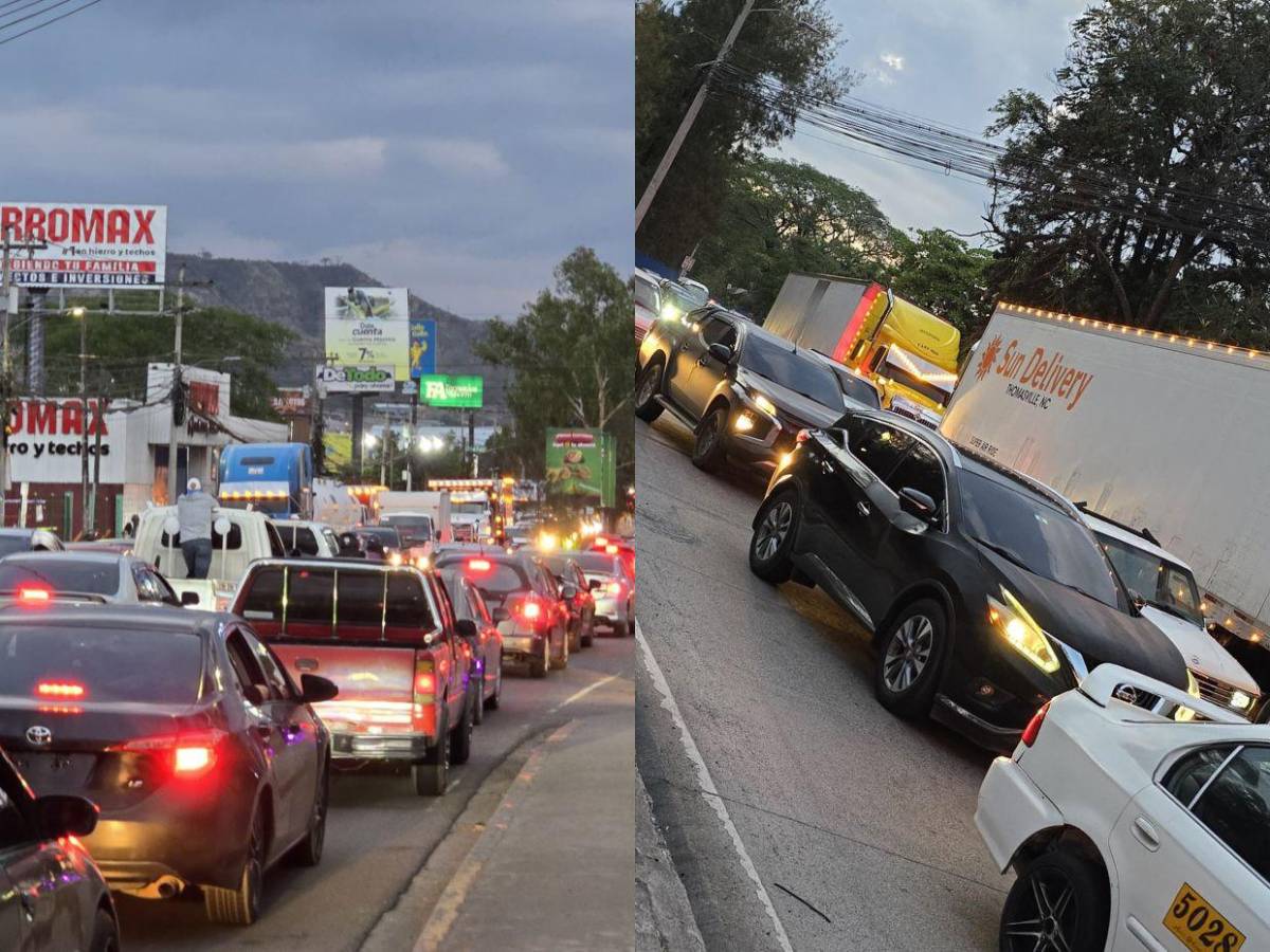 Tráfico pesado en la salida al sur atrasa el retorno de capitalinos a sus hogares