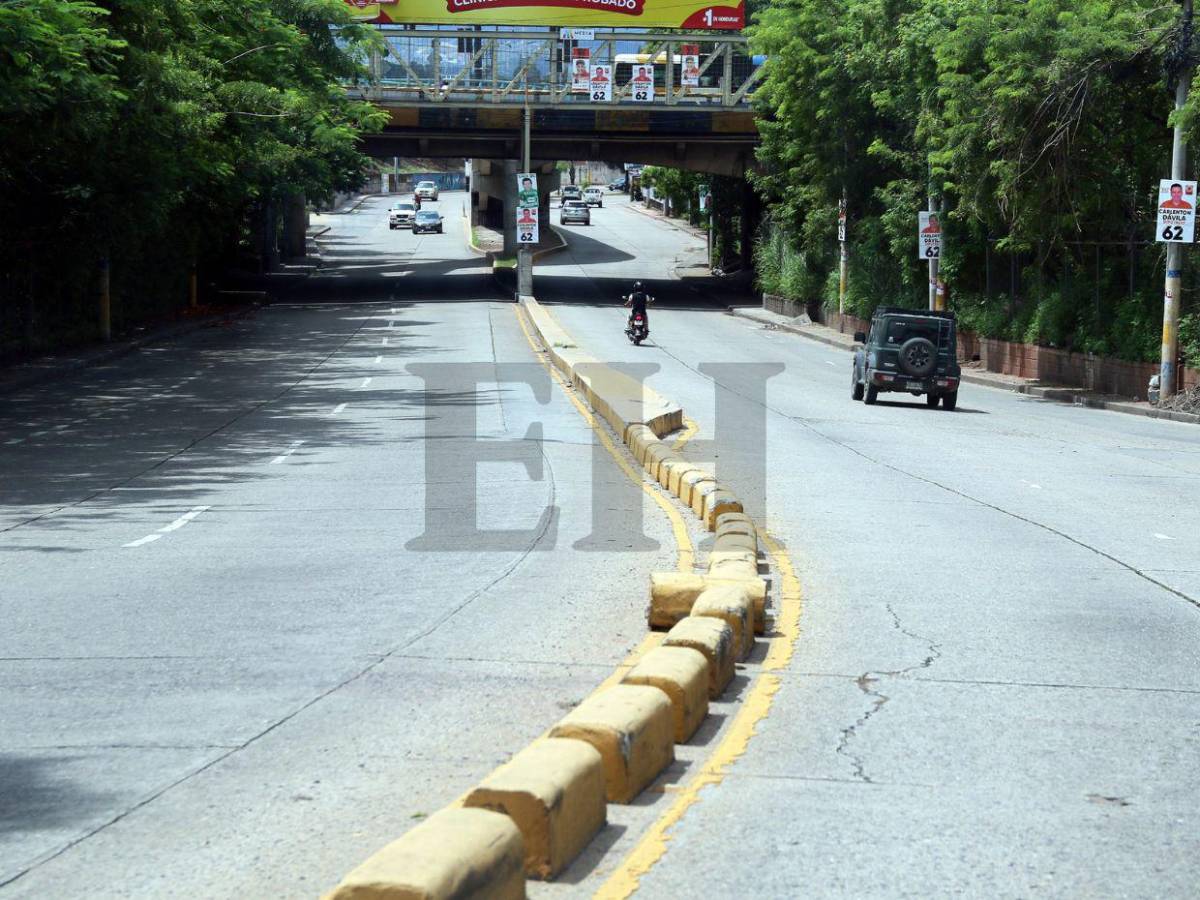 Sin tráfico y en total silencio: así lucen las calles de la capital esta Semana Morazánica