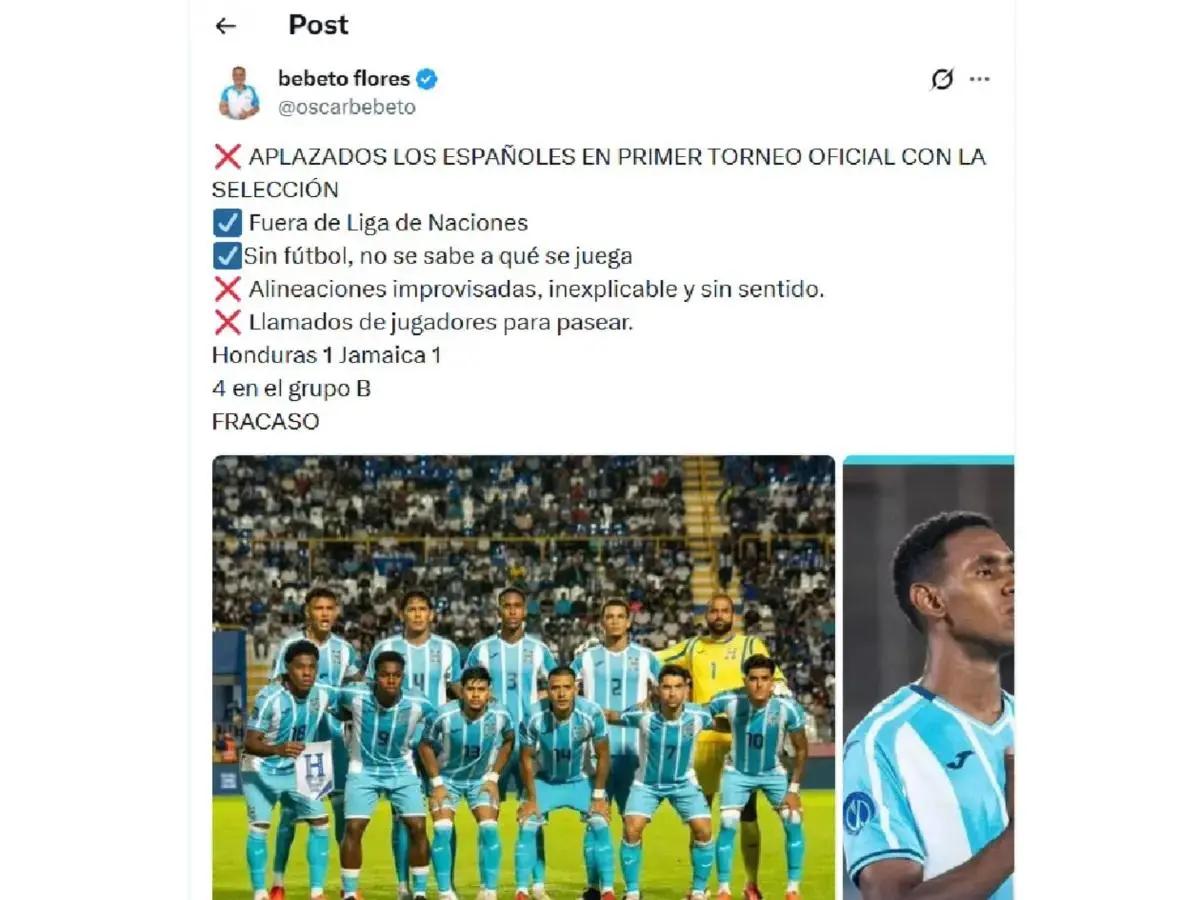 Fracaso: Carlos Pavón no perdona a jugadores de selección de Honduras