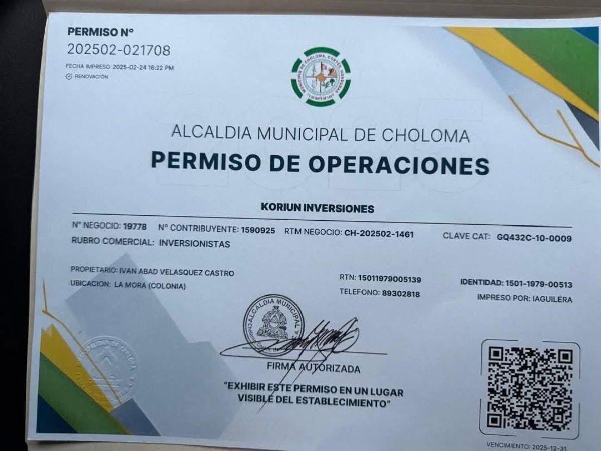 Alcalde de Choloma dice que Koriun Inversiones se levantó como un boom: ¿Por qué les dio el permiso para operar? Alcalde de Choloma dice que Koriun Inversiones se levantó como un boom: ¿Por qué les dio el permiso para operar?