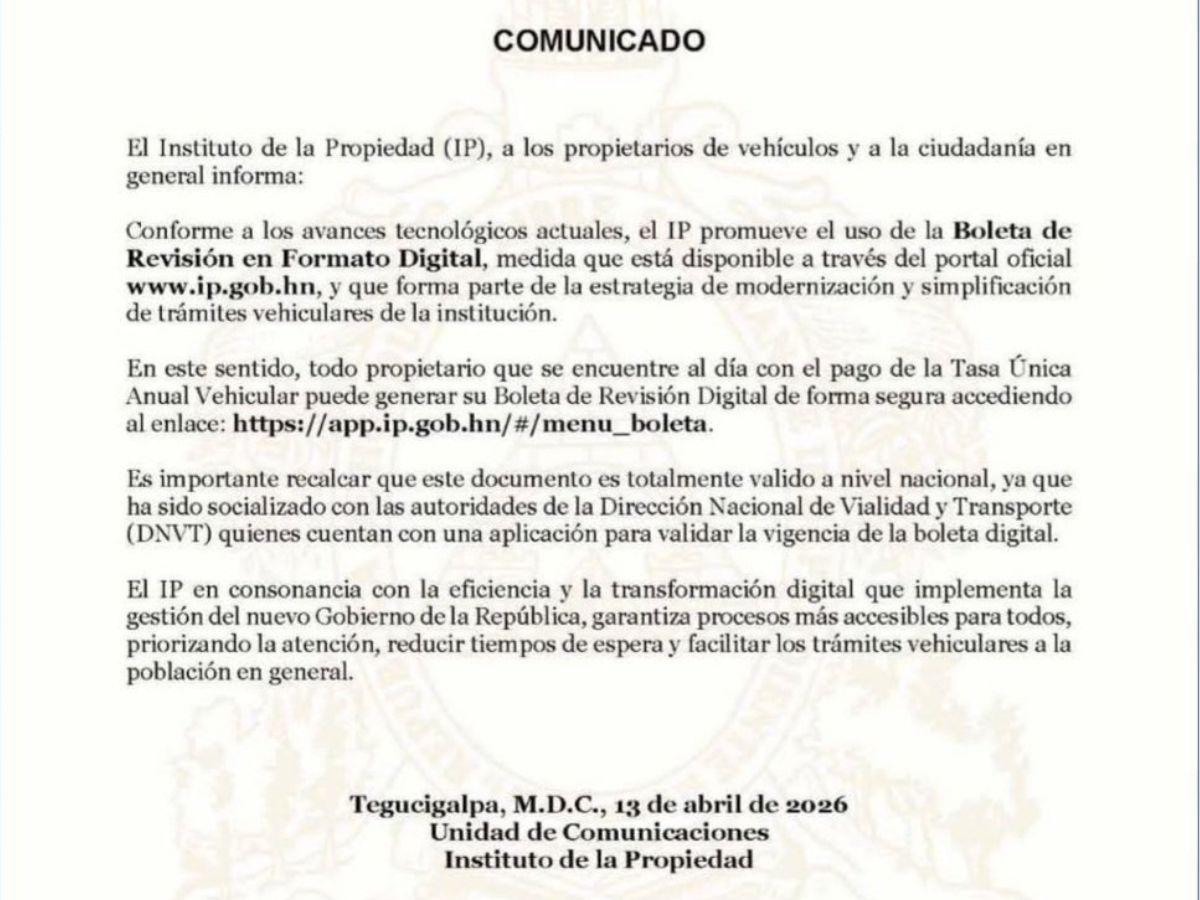 Boleta de revisión vehicular será digital: ¿cómo puede tramitarla?