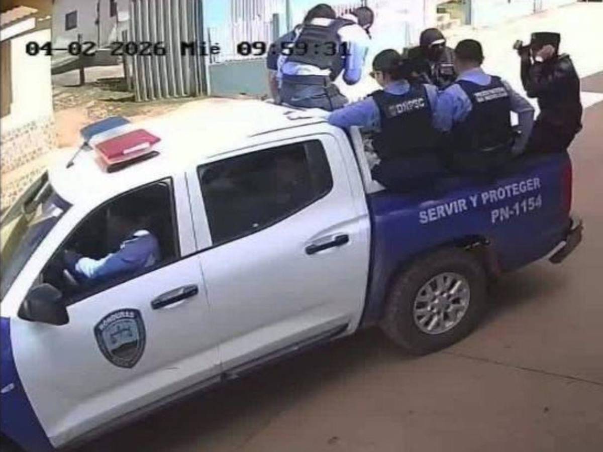 Cámaras captan los últimos minutos con vida de policías fallecidos en Lempira