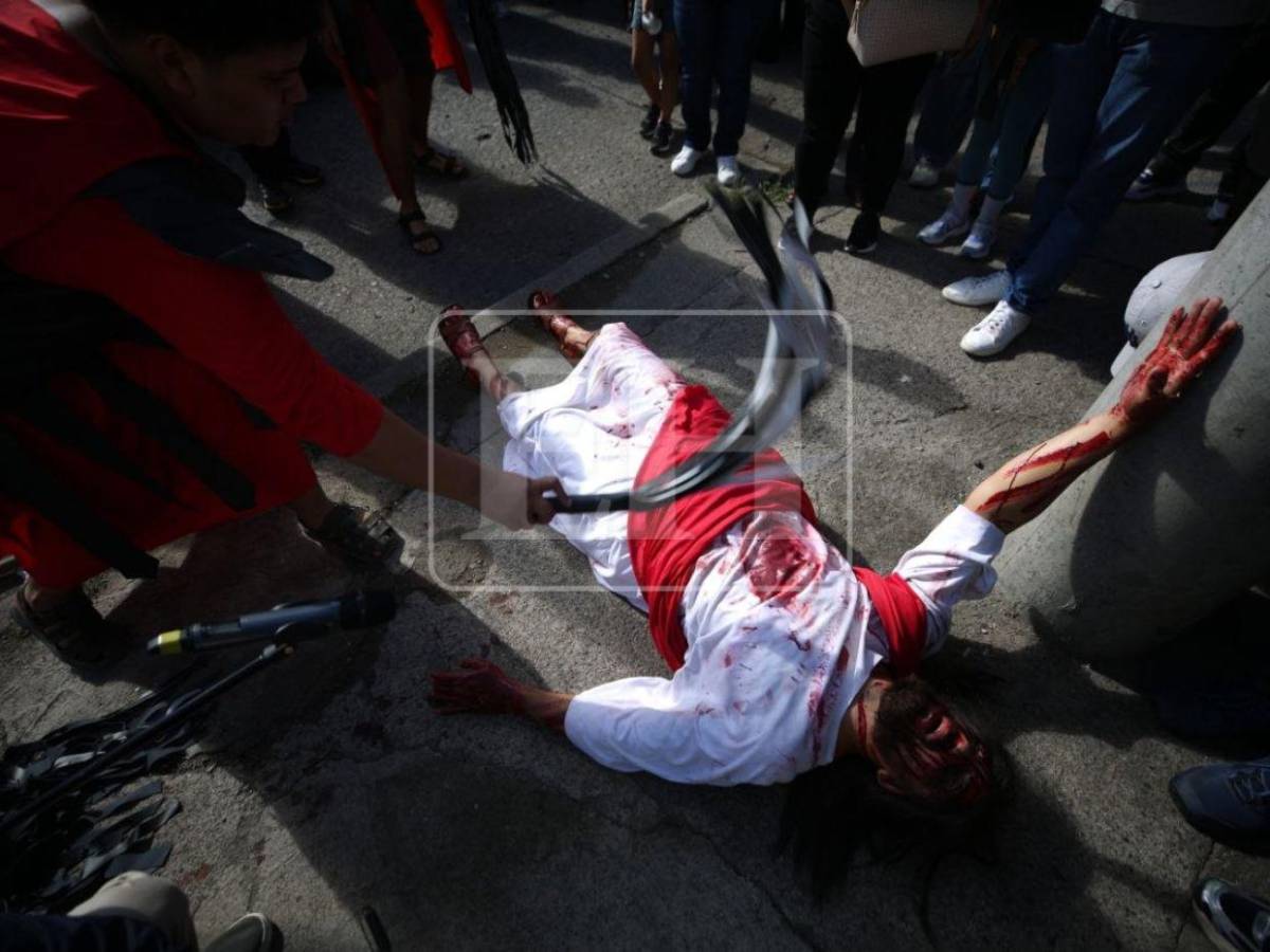 EN FOTOS: Las escenas que marcaron el Viernes Santo en Tegucigalpa