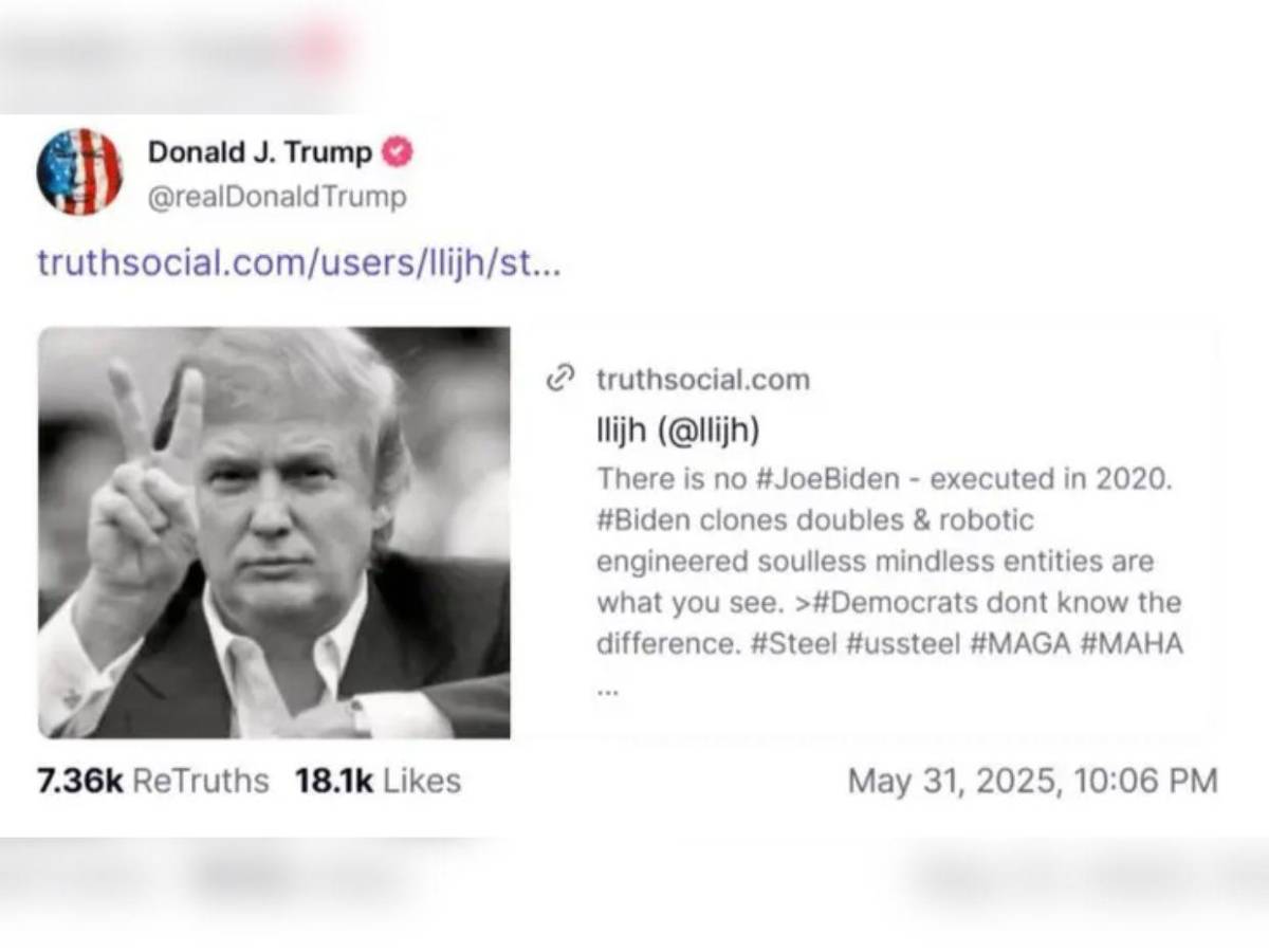 ¿Joe Biden murió y fue reemplazado por clones? Publicación de Trump desconcierta