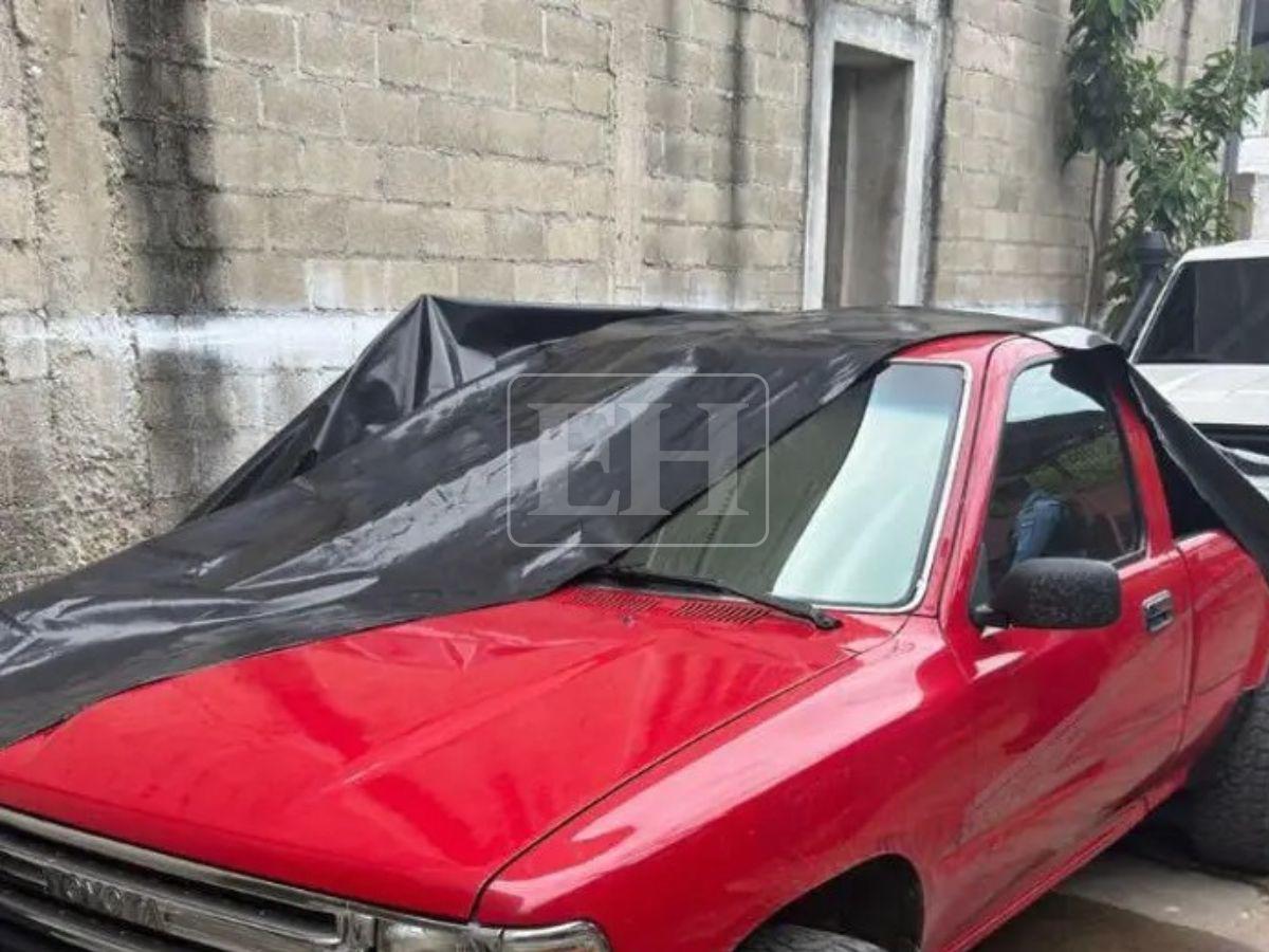 Cubierto con nailon negro: así hallaron el carro vinculado al crimen de Wilson Medina en SPS