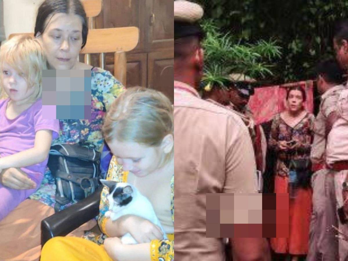 Mujer rusa y sus hijas fueron encontradas viviendo en una cueva en India