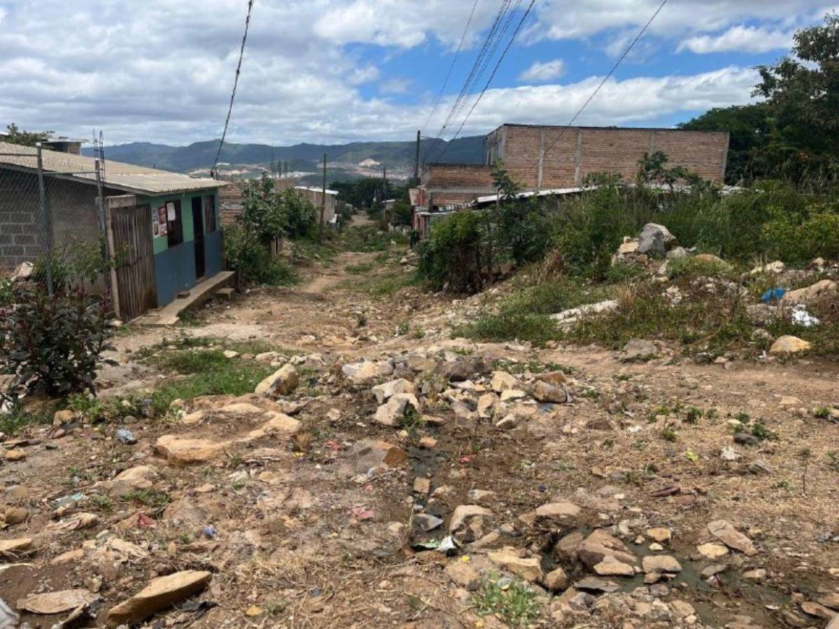 Calles destruidas complican la vida de familias en Monte de Los Olivos