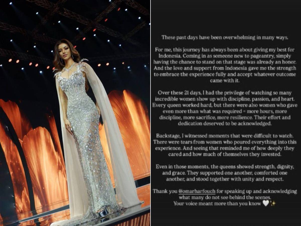 Miss Indonesia apoya denuncias de fraude en Miss Universo 2025: esto fue lo que dijo