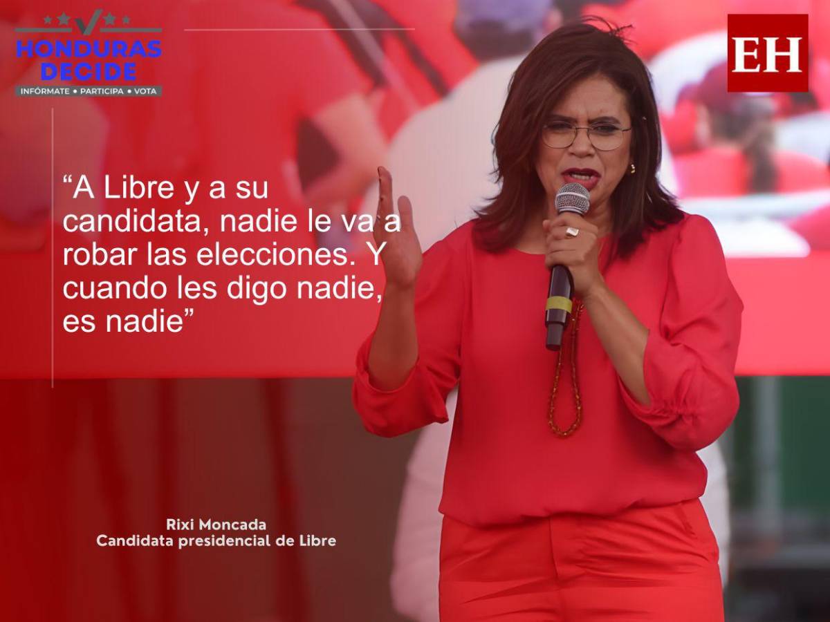 Nasralla y Asfura son los de la narcodictadura: las frases de Rixi Moncada en la Villa Olímpica