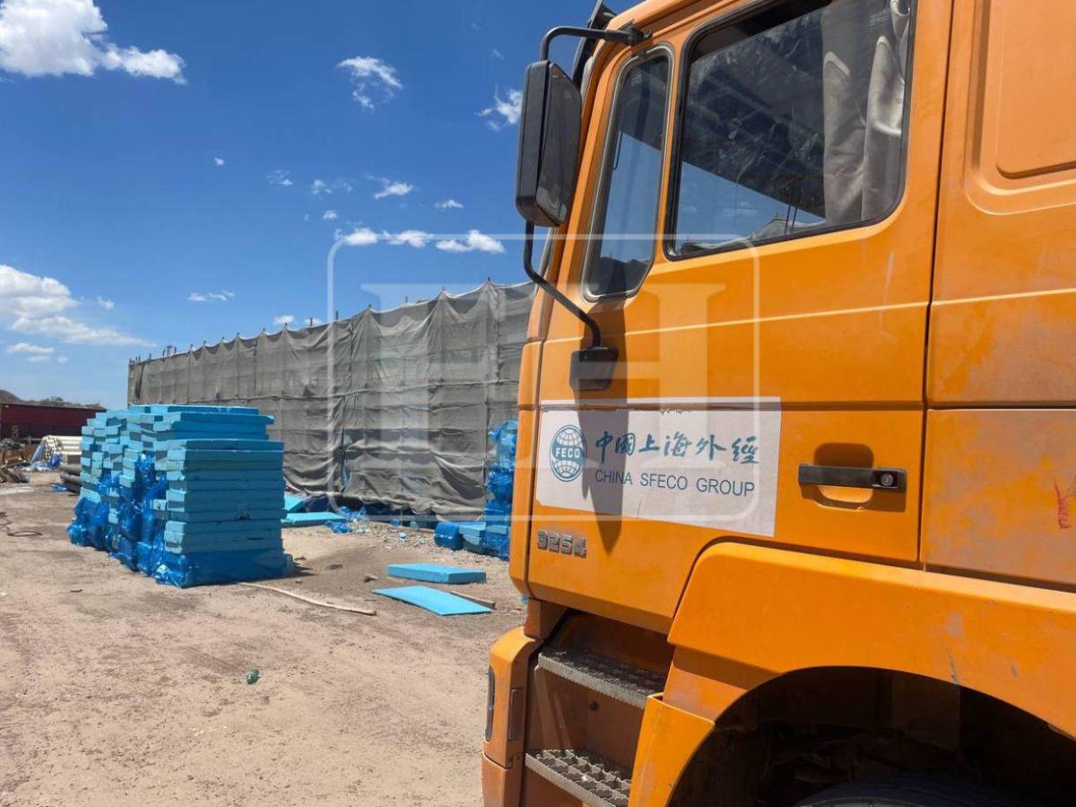 Así luce actualmente el hospital que se construye en Choluteca con personal chino