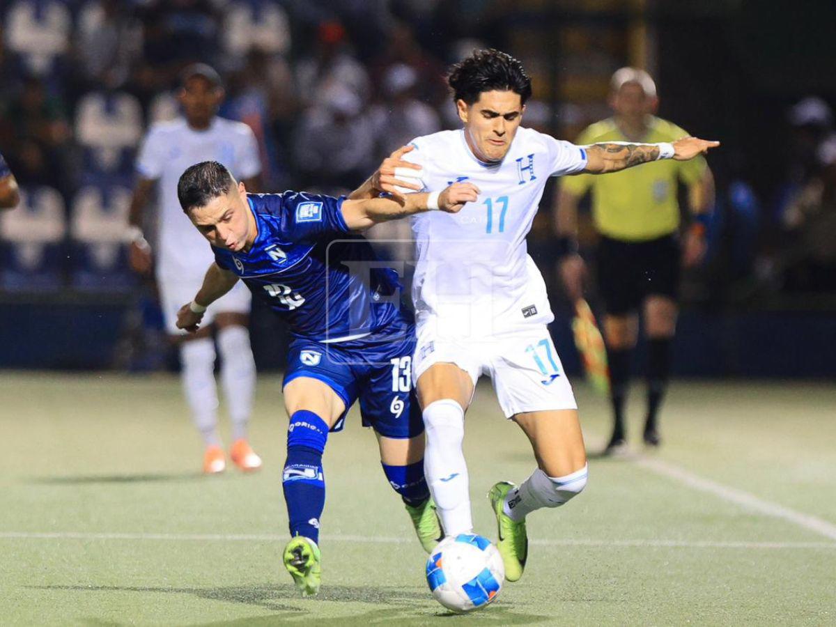 Dejándolo todo en la cancha: las mejores fotos del primer tiempo de Nicaragua vs Honduras