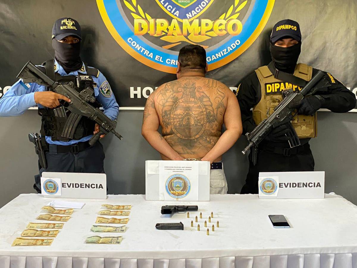 Capturan a “El Duende”, homie de la Mara Salvatrucha que operaba en Chamelecón y que ya estuvo preso en EE UU