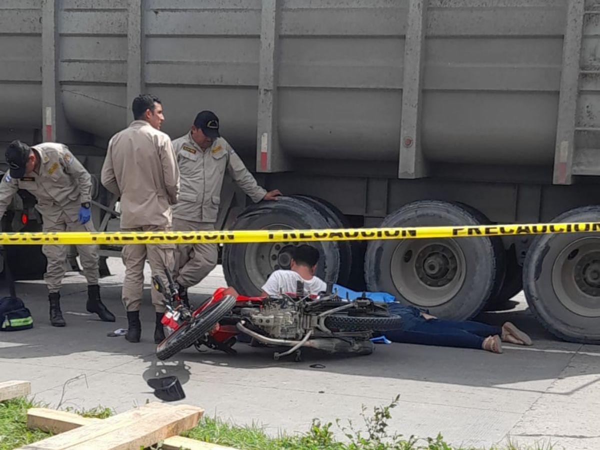 Mujer muere y hombre resulta herido en accidente en San Pedro Sula