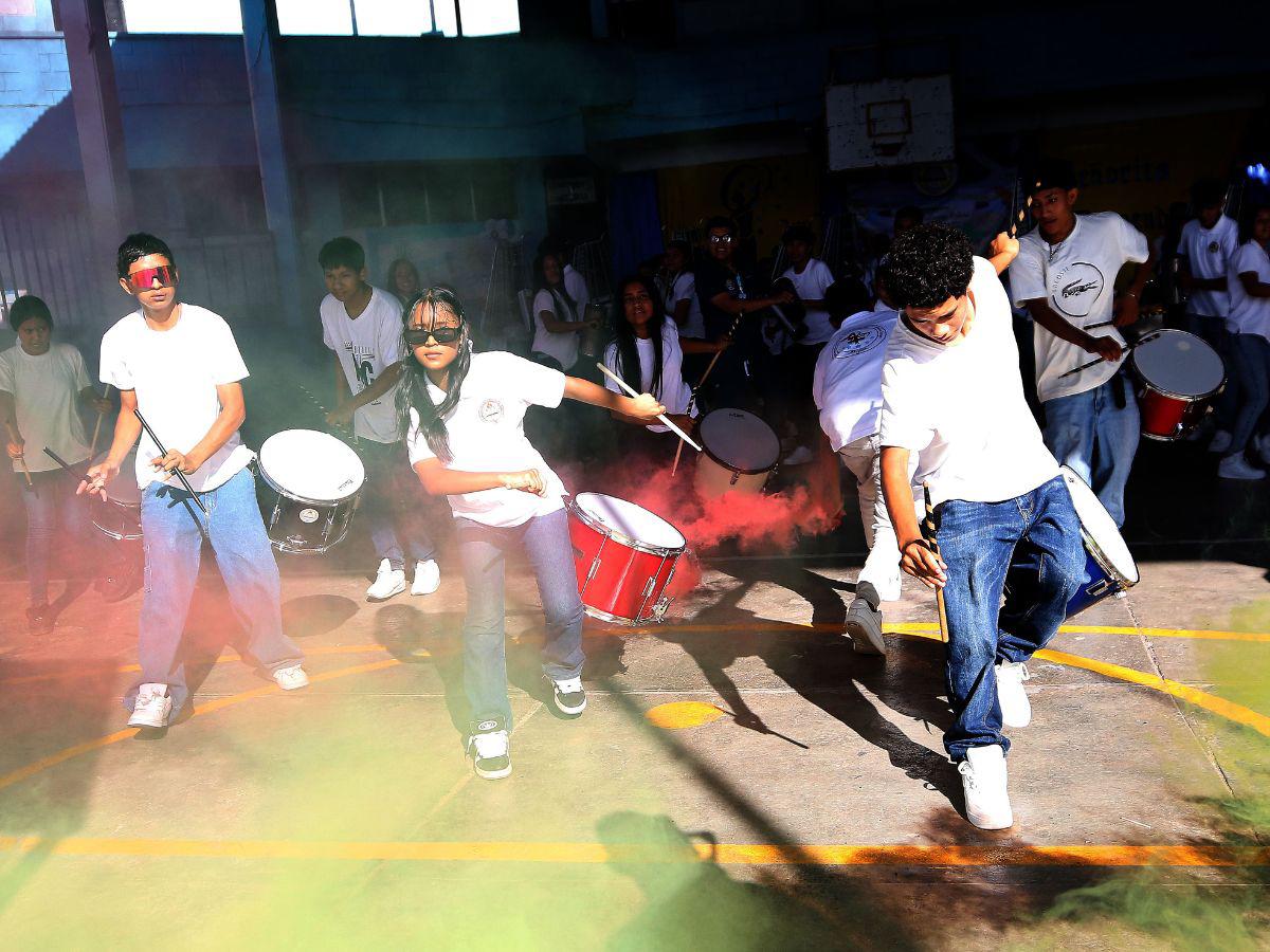 ¡Humo de colores! Así sorprenderá la banda del Técnico Nueva Suyapa en los desfiles patrios