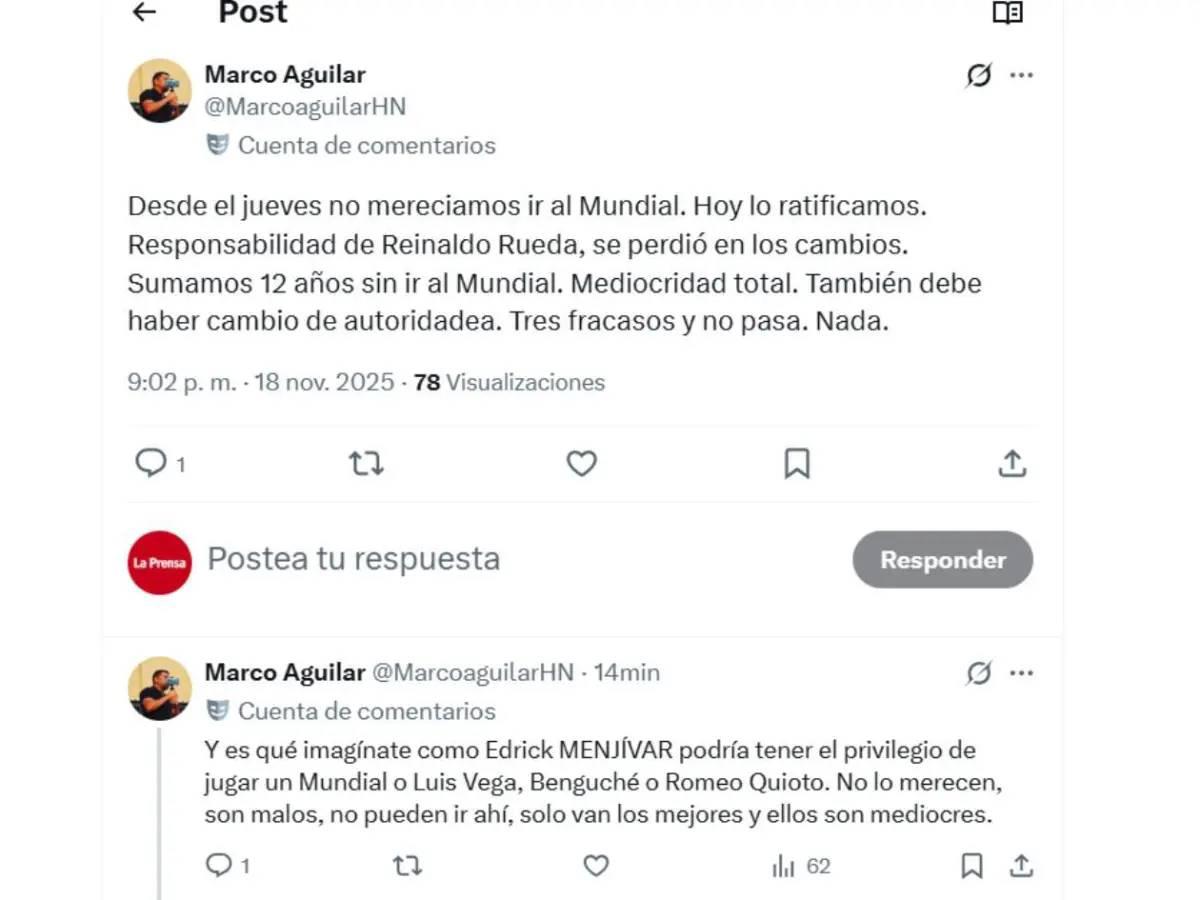 Lo que dicen los medios y periodistas tras fracaso de selección de Honduras