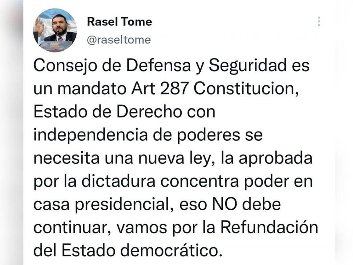 “Queremos que la Ley del CNDS le devuelva al país la independencia de poderes del Estado”: Rasel Tomé