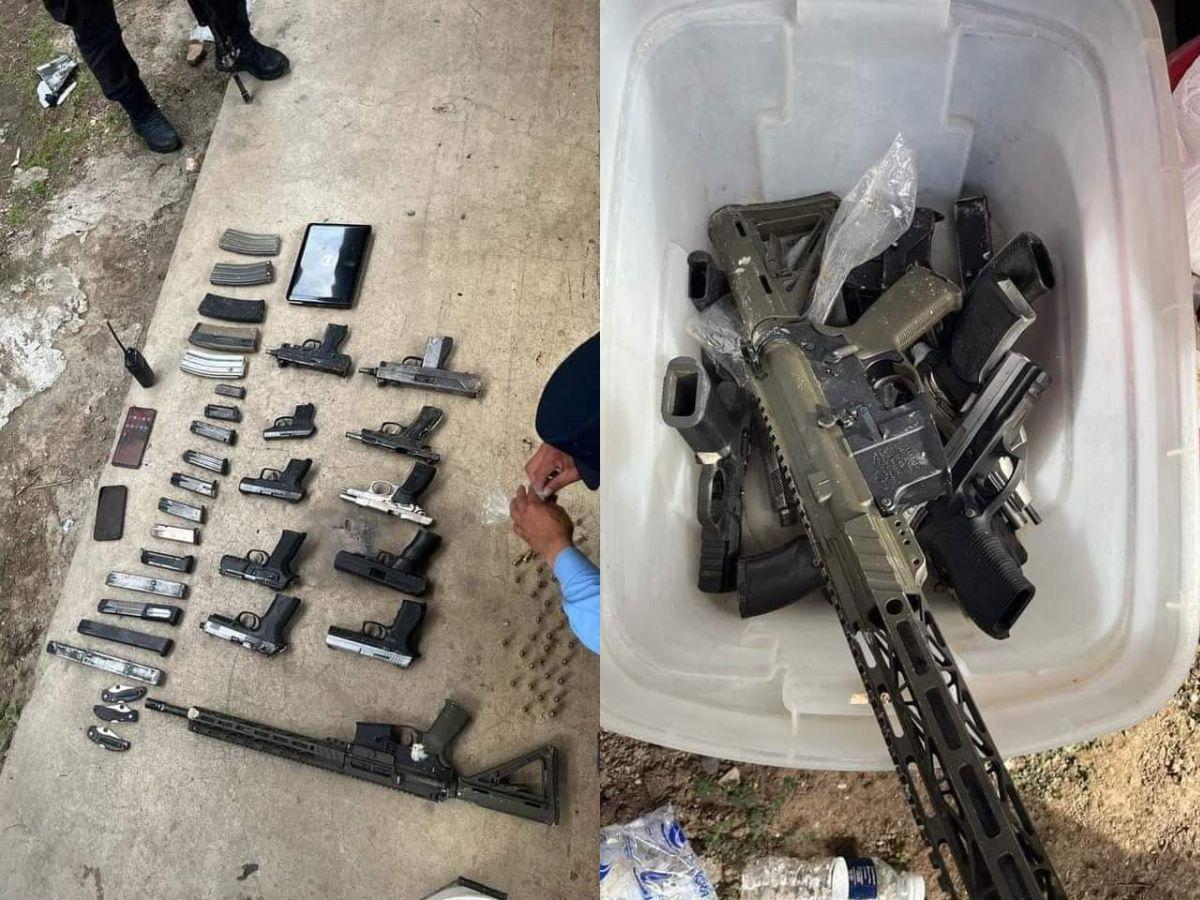 Varias armas de fuego encontraron al interior de PNFAS.