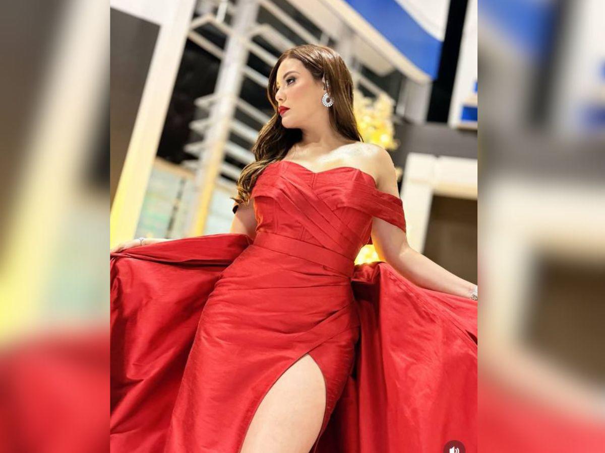 ​​​​​​Despampanante y glamurosa: con un hermoso vestido rojo, así lució Elsa Oseguera en Navidad
