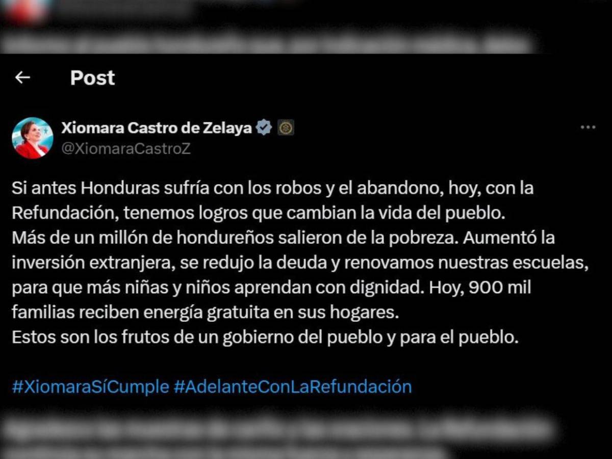 ¿Cómo sigue la salud de la presidenta Xiomara Castro? ¿Participará en las fiestas patrias?