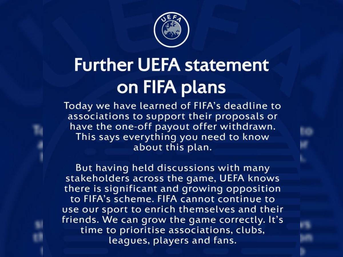 UEFA y Concacaf fijan postura sobre la privatización del Mundial de la FIFA
