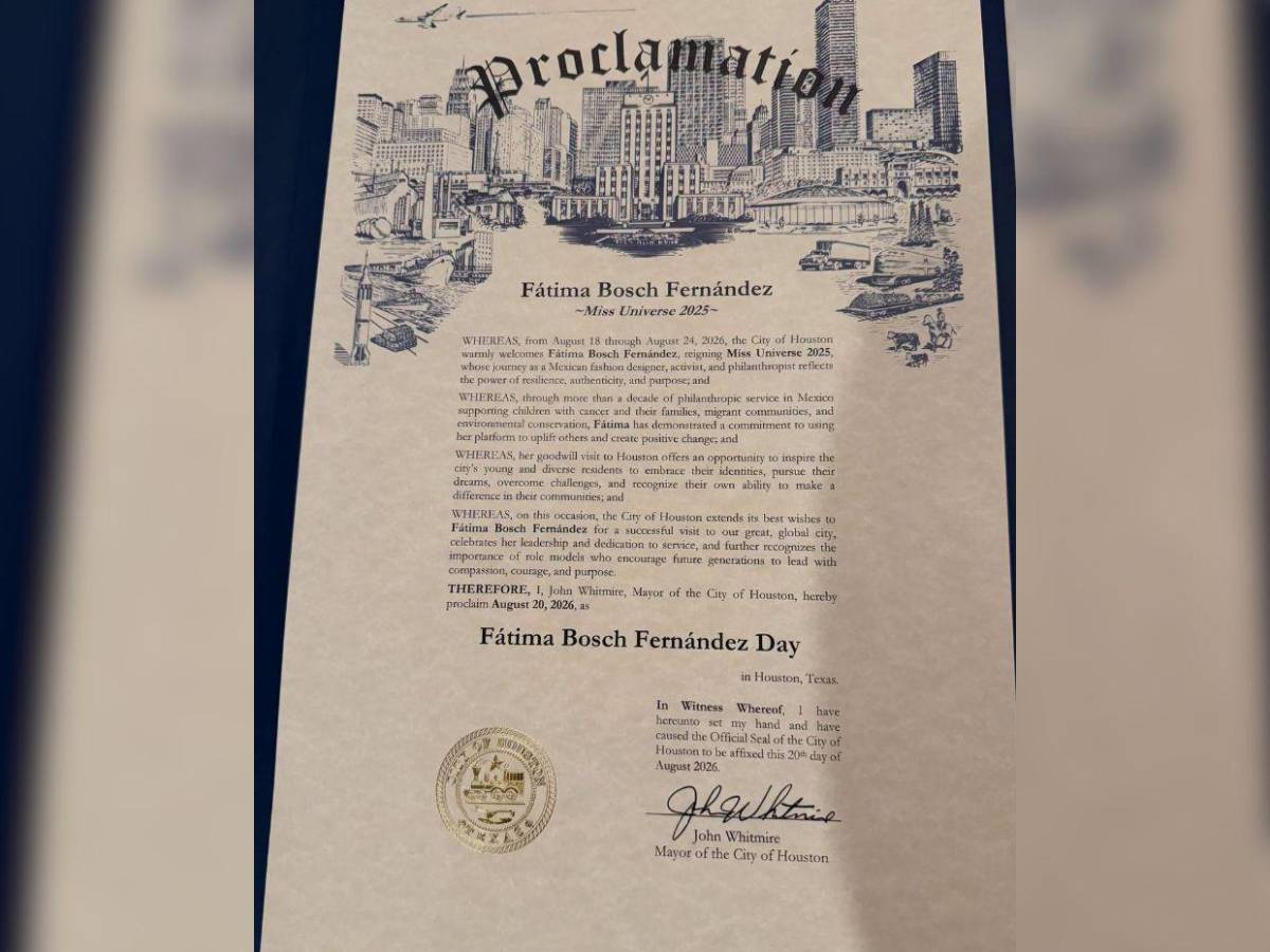 “Fátima Bosch Day”: Houston dedica el 20 de agosto a la Miss Universo 2025