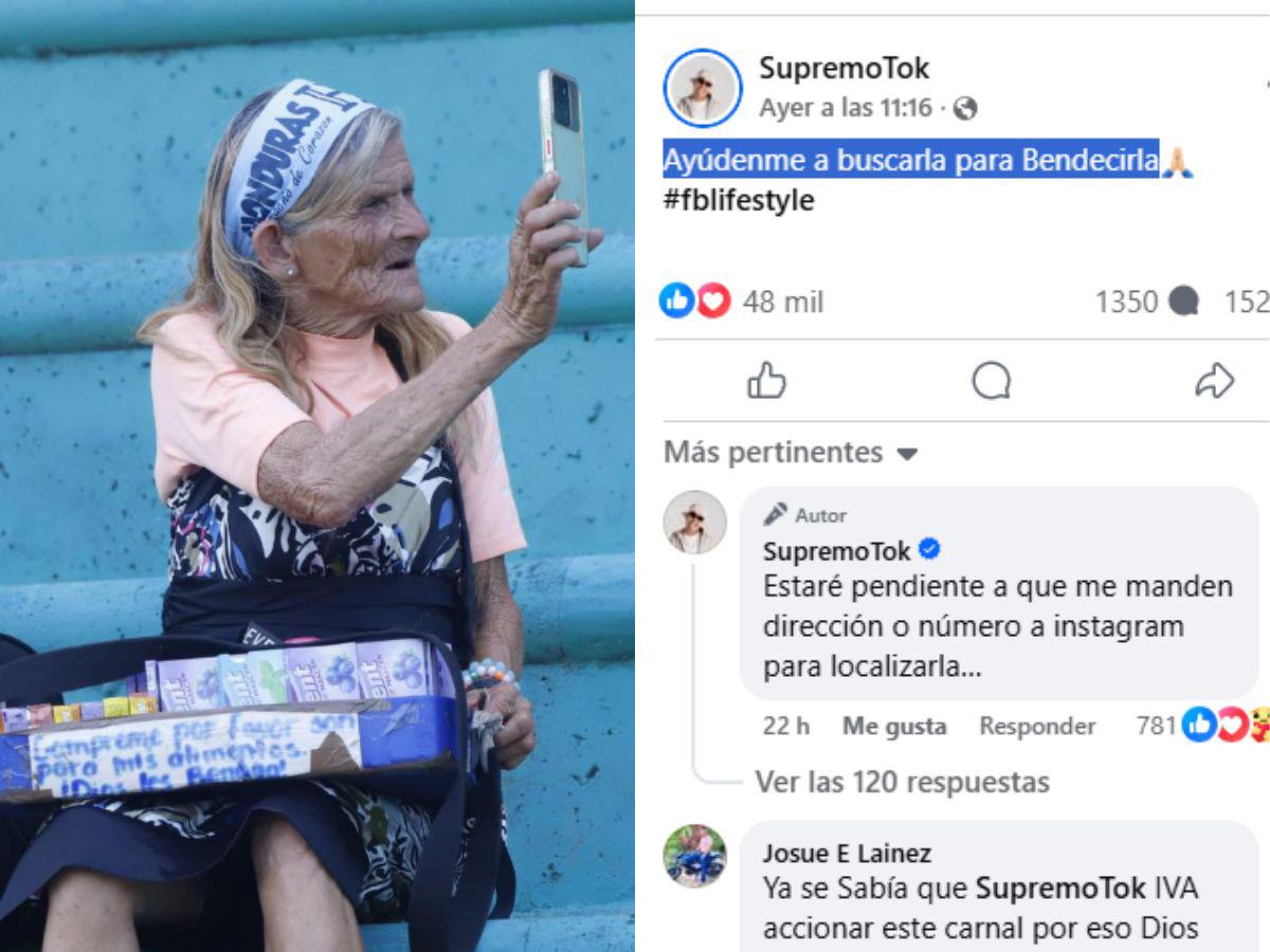 Supremo halla a abuela que vendía chicles en partido de tiktokers y se viralizó: ¿qué le regaló?