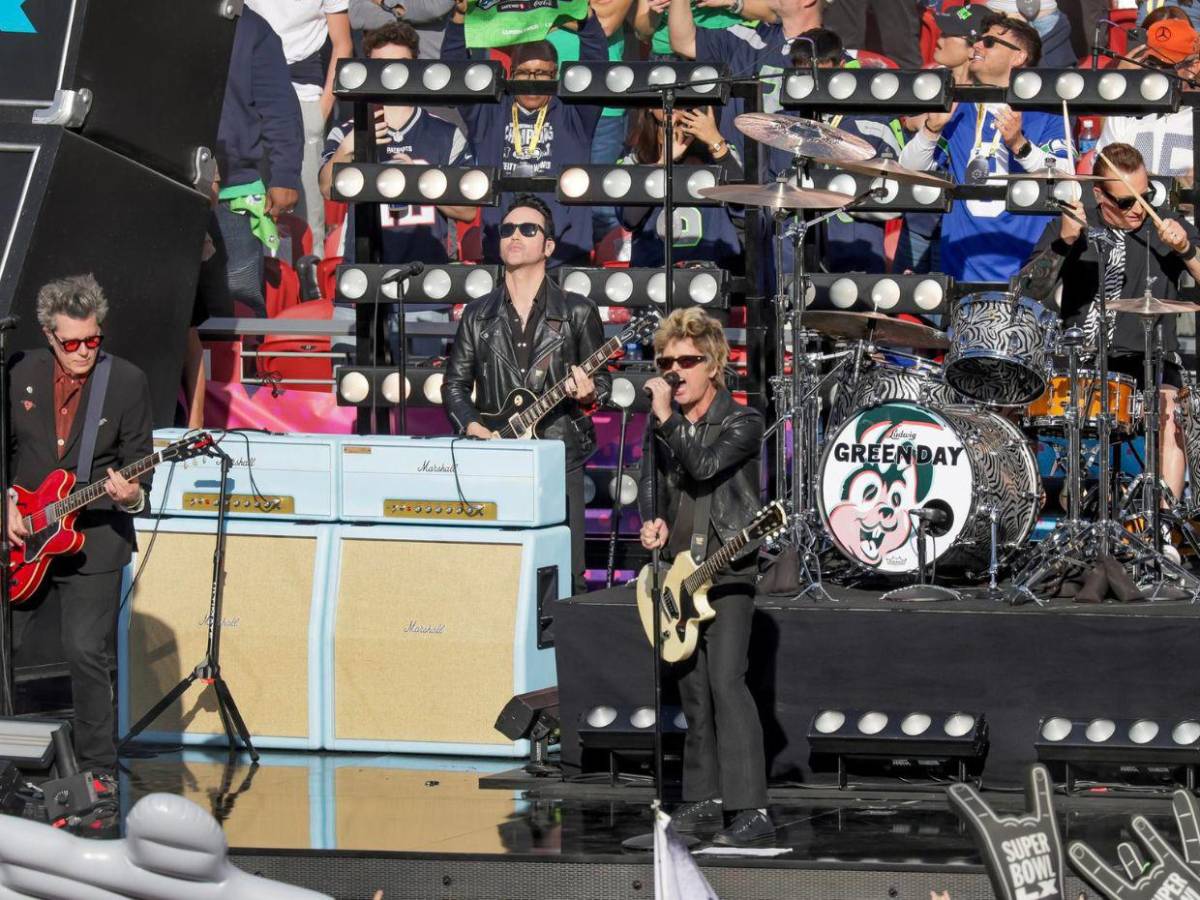 Green Day en el Super Bowl 2026: así fue su presentación en el Levi’s Stadium
