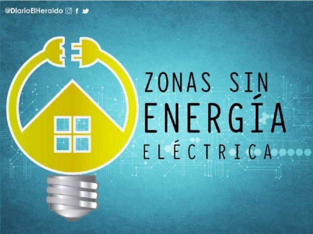 Zonas de Honduras sin energía eléctrica el miércoles 11 de mayo
