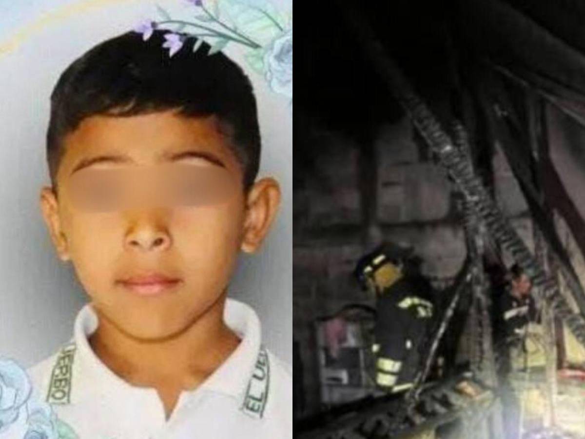 Ronald Lagos, uno de los hermanitos que murió carbonizado en Nueva Suyapa