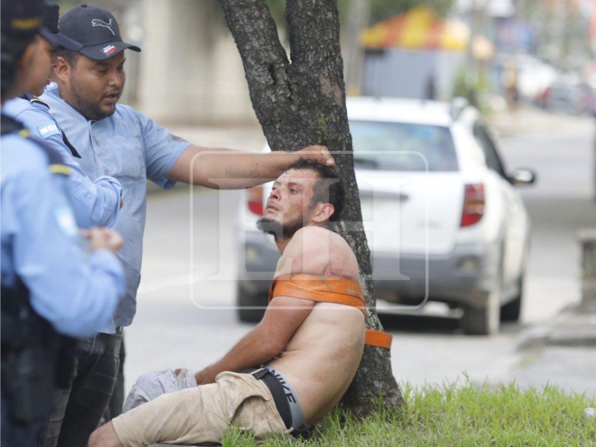 Lo amarraron a un palo tras asaltar a una mujer: capturan a presunto ladrón en SPS