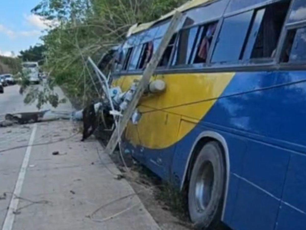 La víctima sufrió un fuerte impacto en el rostro: mortal accidente entre bus y turismo en Morocelí