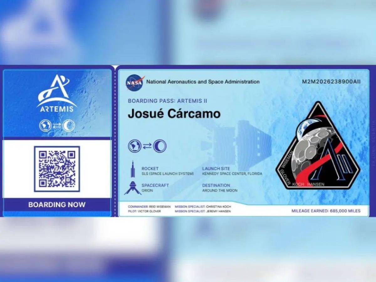 5.6 millones de personas lleva la misión Artemis II a la órbita de la Luna en una micro SD, incluidos hondureños