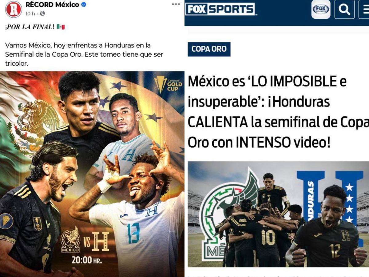 Prensa mexicana calienta la semifinal de México vs Honduras en Copa Oro 2025