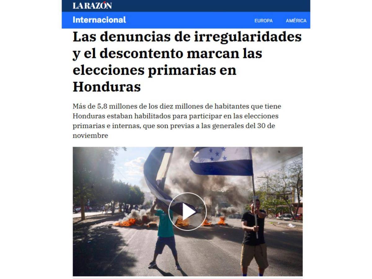 Elecciones en Honduras empañadas por tardía distribución de material: así informan medios internacionales